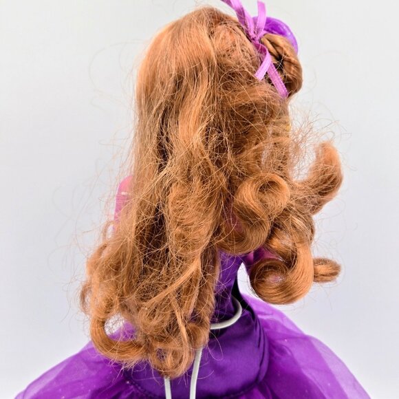 Purple Passion 1995 Barbie Doll Brunette Readhead Mattel Dress Earrings 13555 Re - Picture 8 of 16